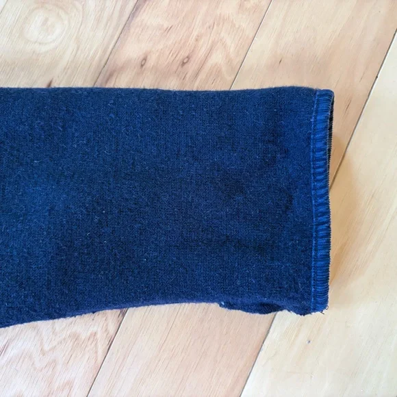 Vintage Burberry Car Coat Womens Sz 18 House Check Blue Hooded Wool Jacket - Picture 15 of 15